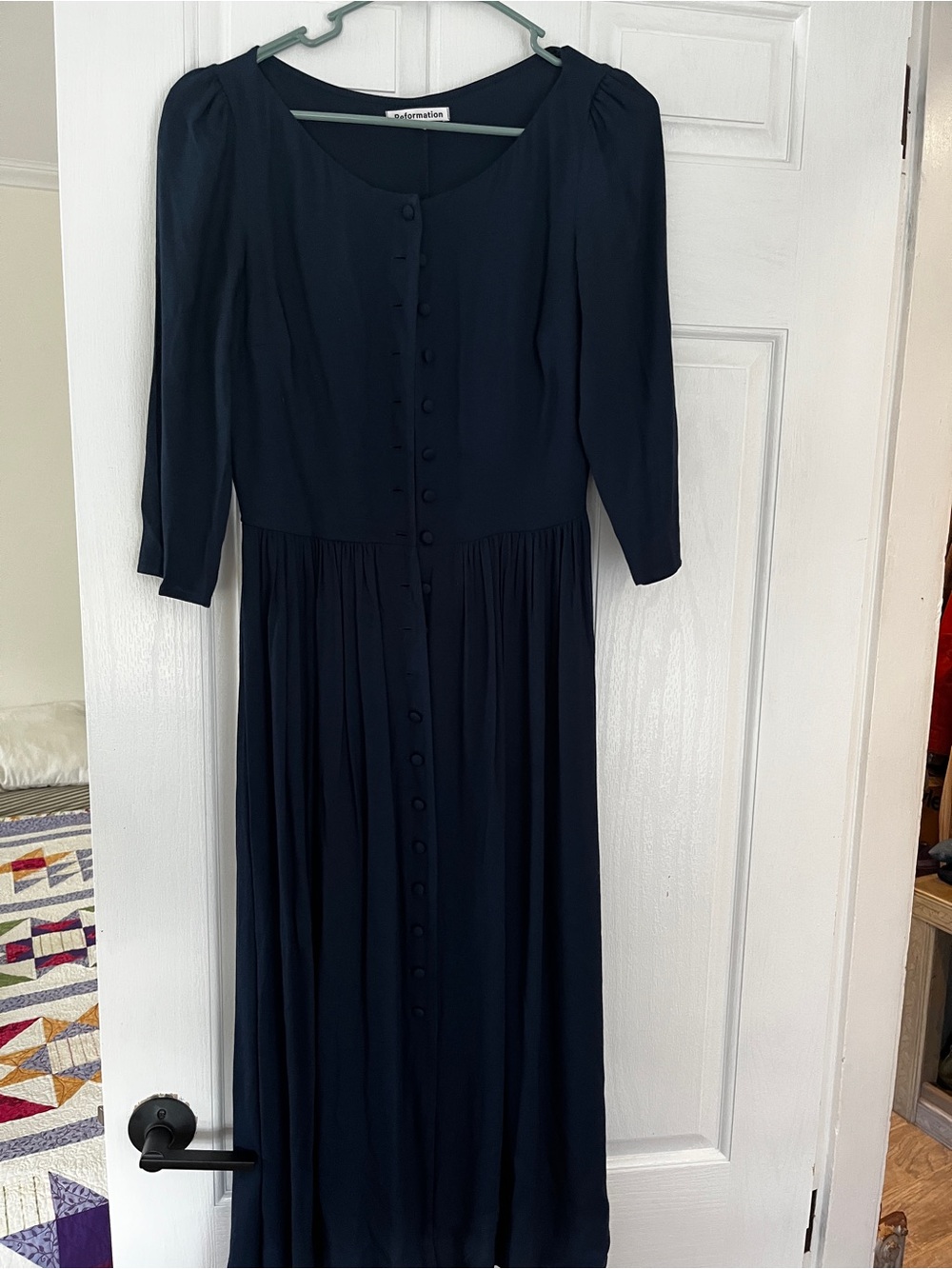 Reformation Navy midi Adair dress - Picture 5 of 6